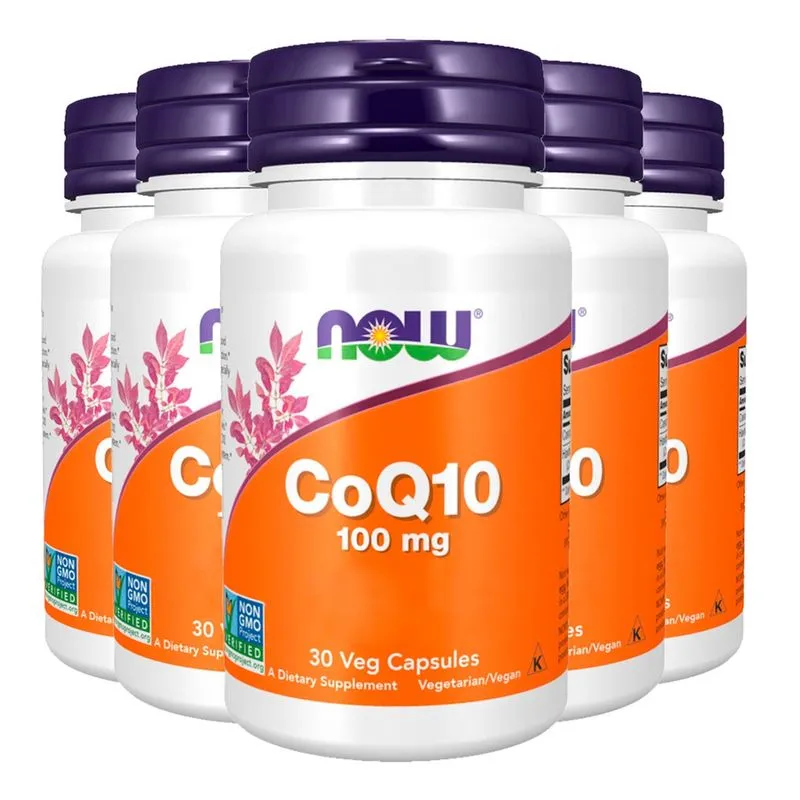 Coenzima CoQ10 100mg Now Foods 30Cáps Importado 5un
