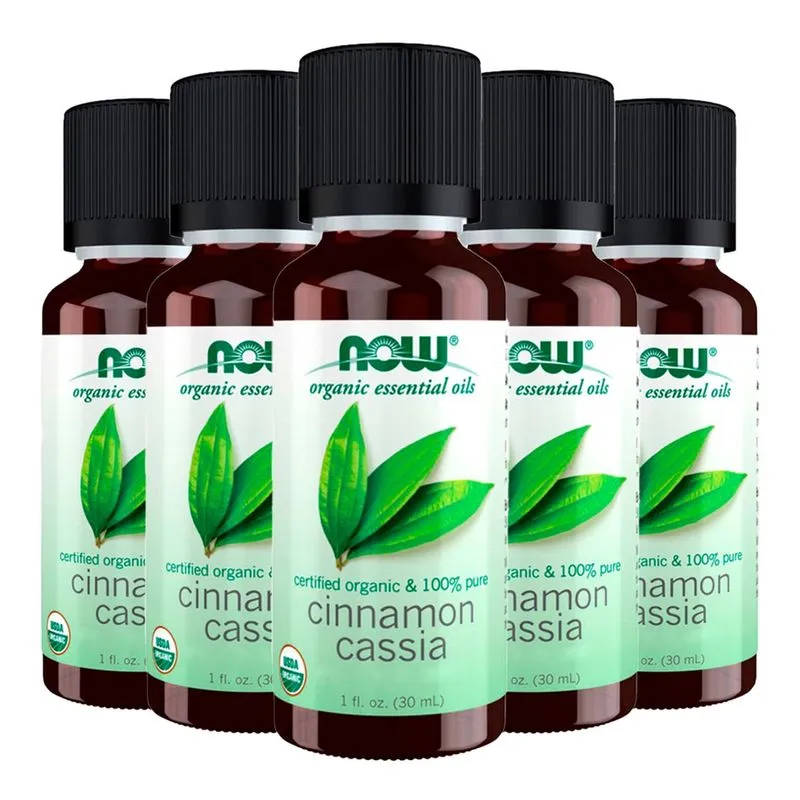Óleo Canela Cássia Now Foods 30ml Orgânico Importado 5un
