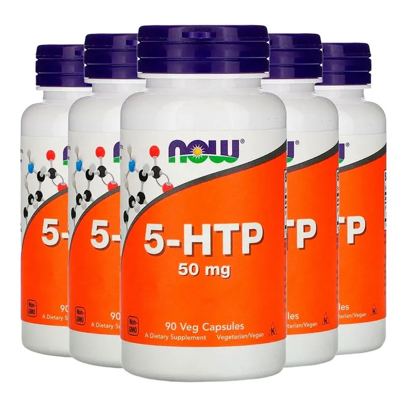 5-HTP 50mg Now Foods 90Veg Cápsulas Importado 5un