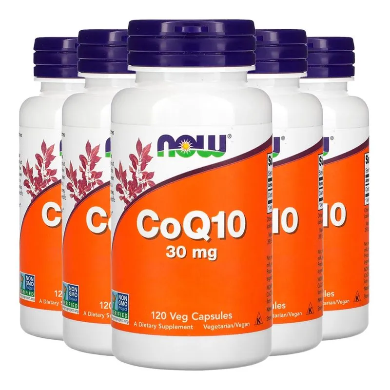Coenzima CoQ10 30mg Now Foods 120 Veg Cáps Importado 5un