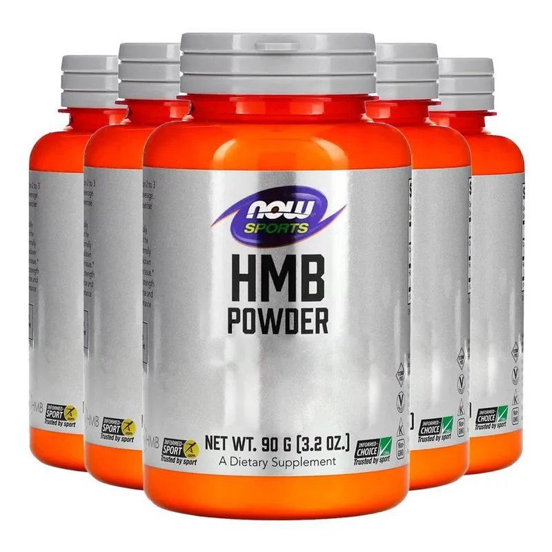 Hmb em Pó Now Foods Sports 90 Gramas Produto Importado 5un