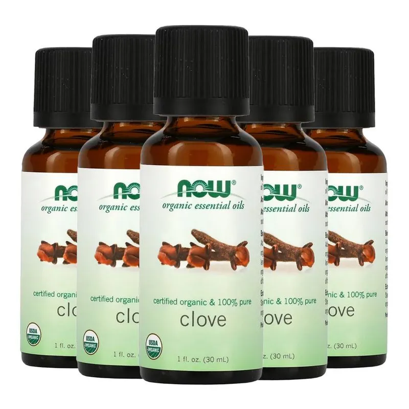 Óleo de Cravo Now Foods 30 ml Orgânico Importado 5un