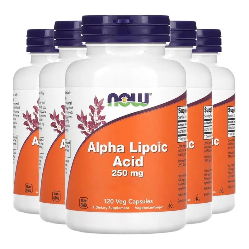 Ácido Alfa Lipóico 250mg Now Foods 120Cápsulas Importado 5un