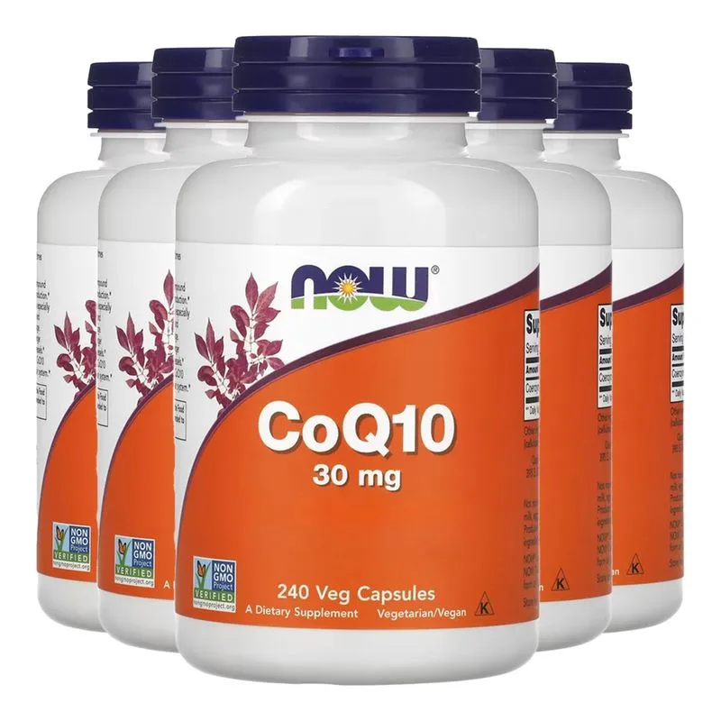 Coenzima Coq10 30mg Now Foods 240 Cáps Importado 5un