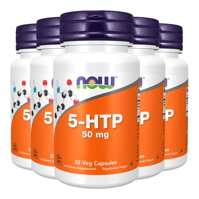 5-H-T-P 50mg Now Foods 30 Cápsulas Importado 5un