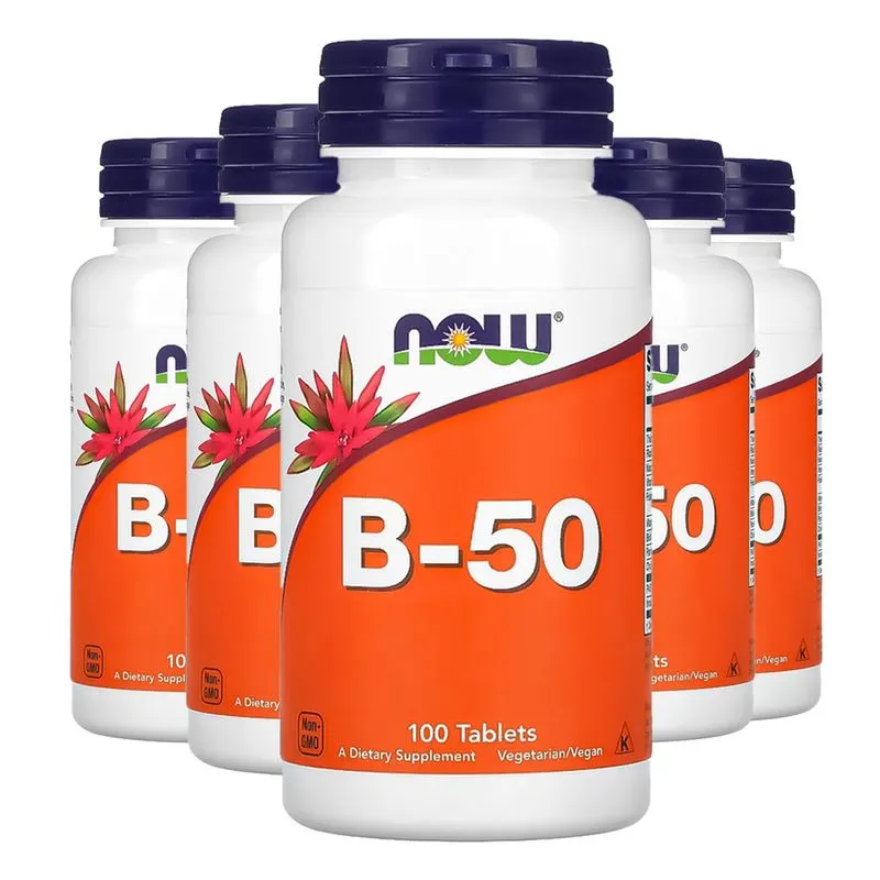 Vitamina B-50 Now Foods 100 Tablets Importado 5un