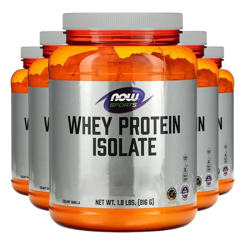 Whey Protein Pó Now Foods 816 g Sabor Baunilha Importado 5un