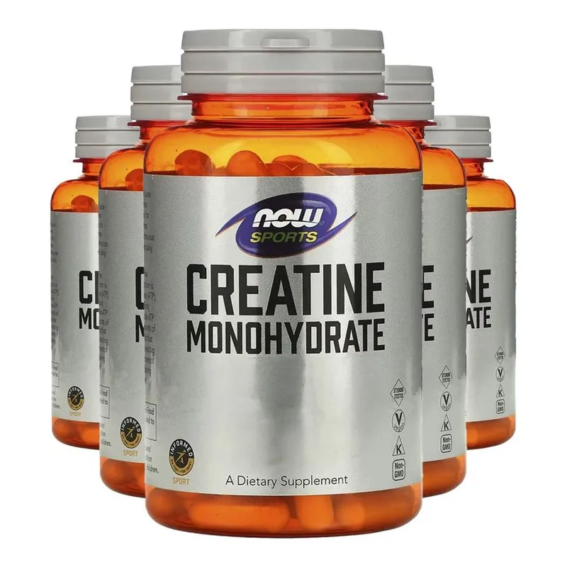 Creatina Monohidratada 750mg Now Foods 120Cáps Importado 5un