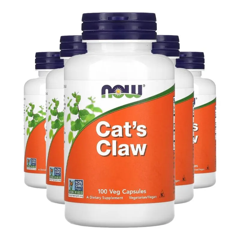 Unha de Gato 500mg Now Foods Cats Claw 100Caps Importado 5un