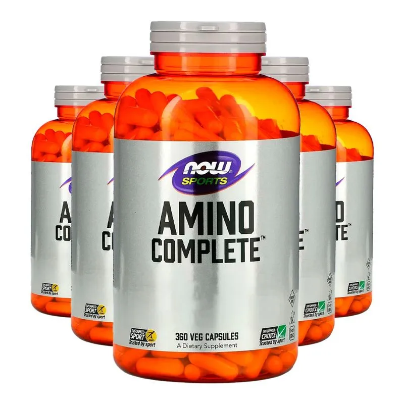 Amino Complete Now Foods com Vit. B6 360 Cáps Importado 5un