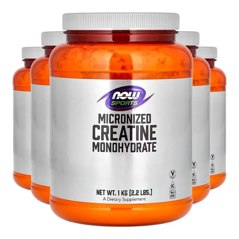 Creatina Monohidratada Now Foods 1Kg Pó Importado 5un