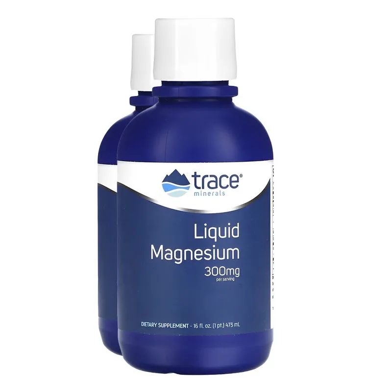 Trace Minerals Magnésio Líquido 300mg 473 ml Tangerina 2un