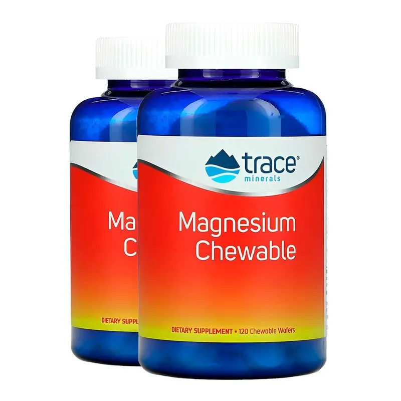 Trace Minerals Magnésio Mastigável 120Chewable Importado 2un