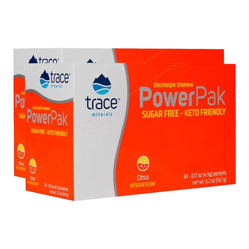 Trace Minerals Eletrólito Stamina Power Pak com 30 Schs 2un