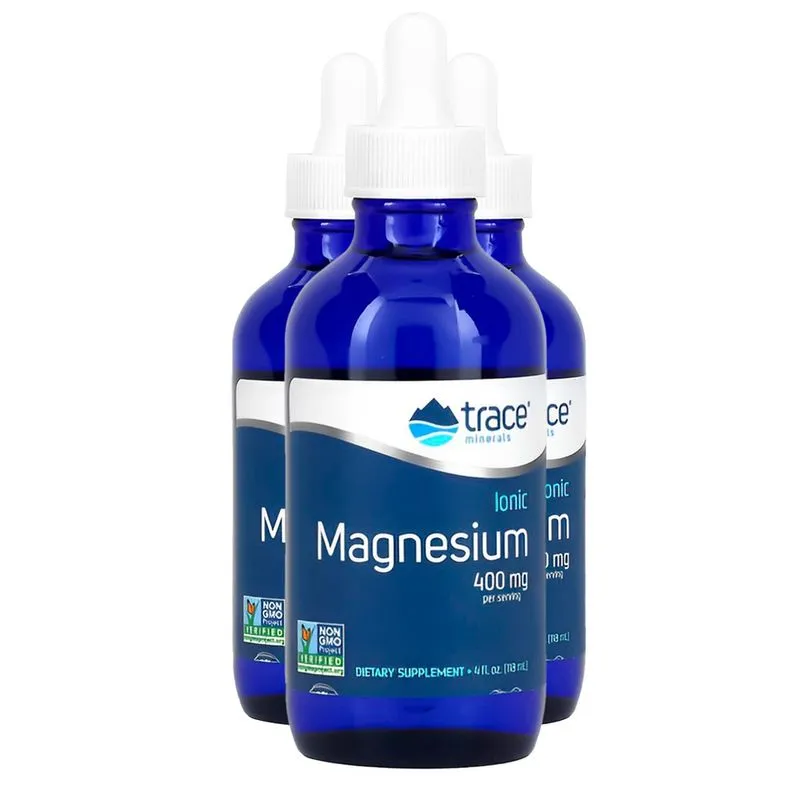 Trace Minerals Magnésio Iônico 400mg 118ml Importado 3un