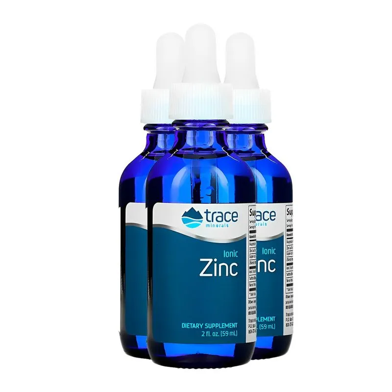 Trace Minerals Zinco Iônico Líquido 50mg 59ml Importado 3un