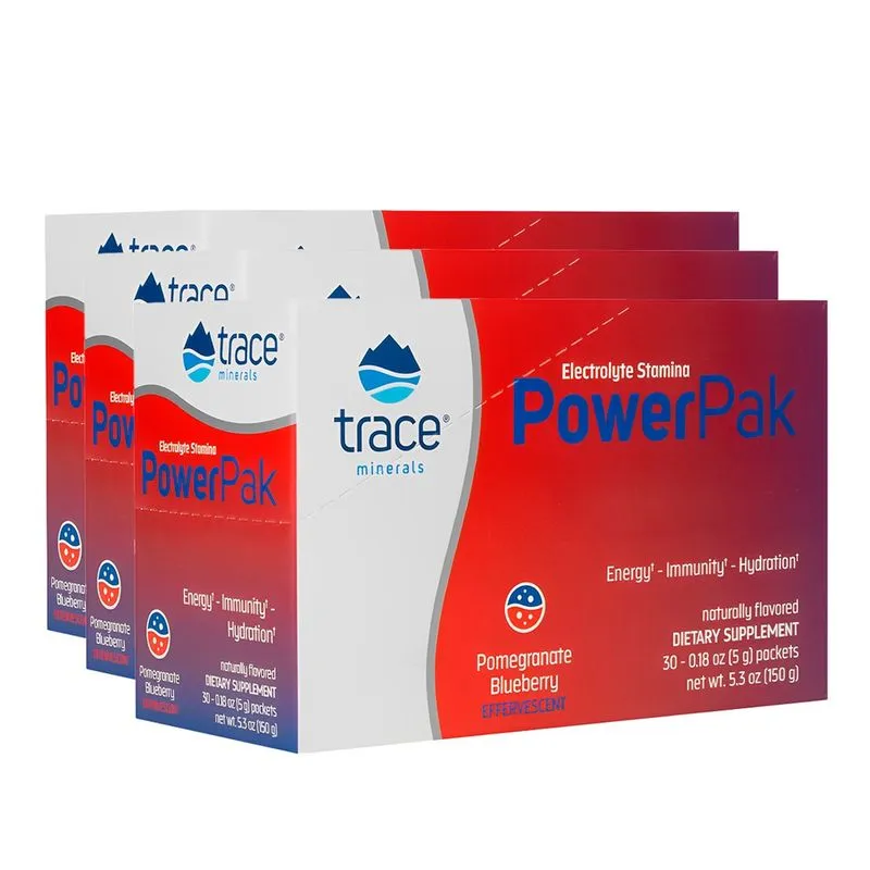 Trace Minerals PowerPak Eletrólito Pacote 30un Importado 3un