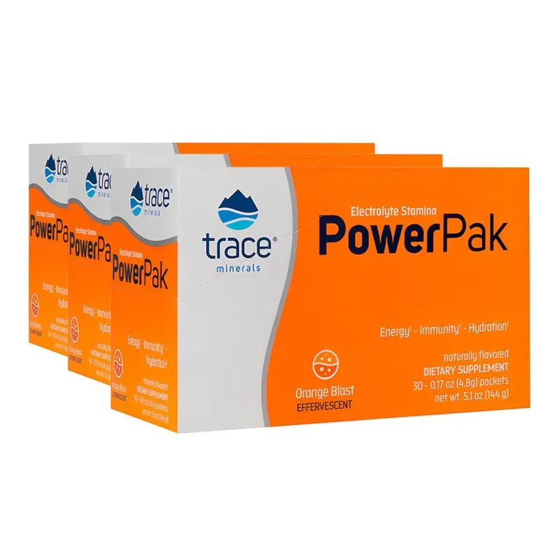 Trace Minerals PowerPak Eletrólito Pacote 30un Importado 3un