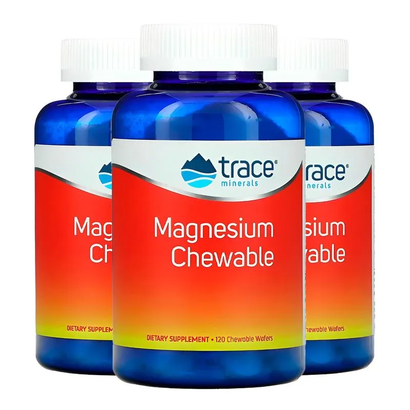 Trace Minerals Magnésio Mastigável 120Chewable Importado 3un