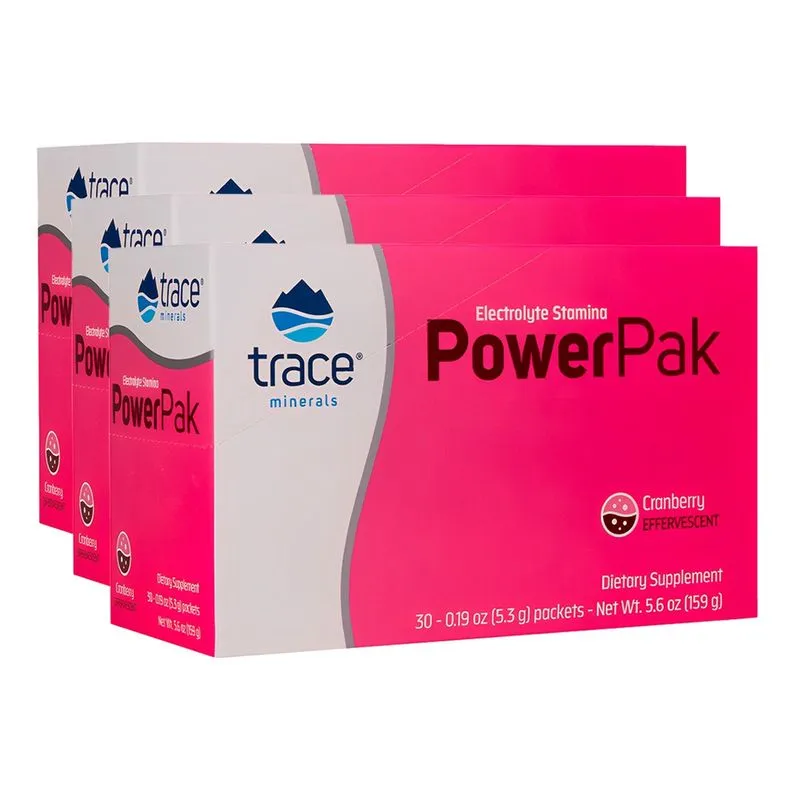 Trace Minerals Eletrólito Stamina Power Pak com 30Sachês 3un