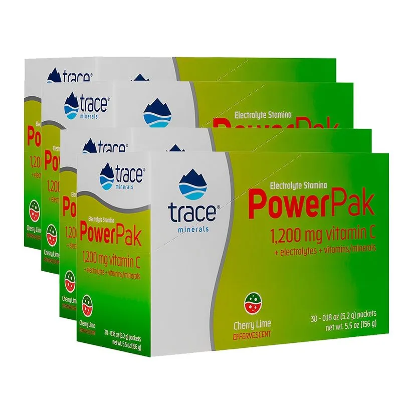 Trace Minerals Eletrólito Stamina Power Pak com 30Sachês 4un