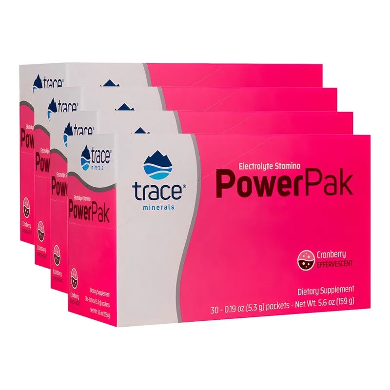 Trace Minerals Eletrólito Stamina Power Pak com 30Sachês 4un