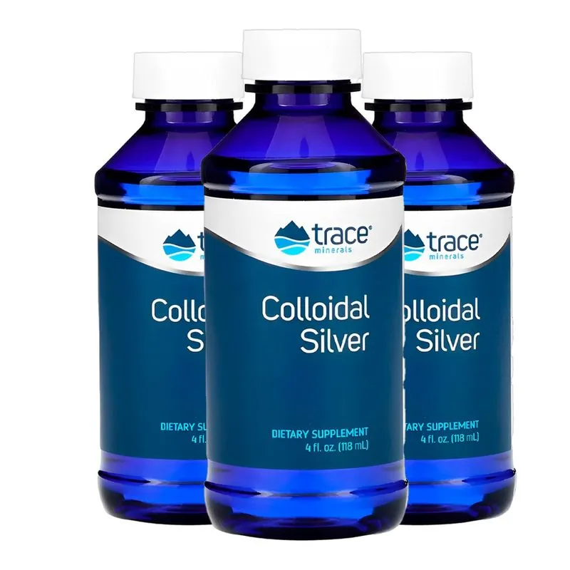 Trace Minerals Prata Coloidal 30 Ppm 118 ml Importado 5un