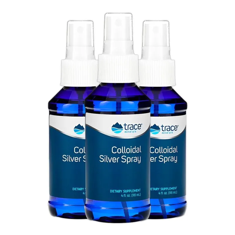 Trace Minerals Prata Coloidal 30 Ppm 118 ml Importado 5un