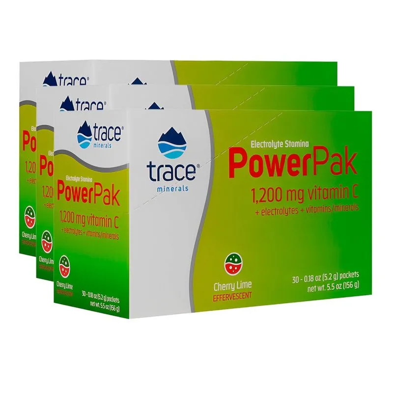 Trace Minerals Eletrólito Stamina Power Pak com 30Sachês 5un