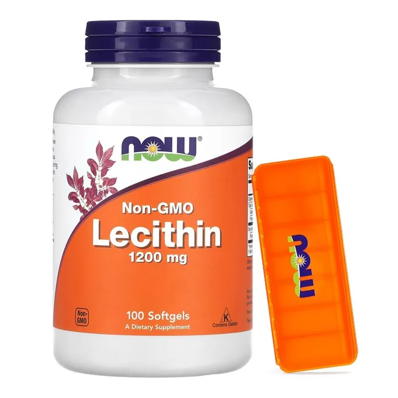 Lecitina Lecithin 1200mg Now Foods 100Cap Softgels Importado