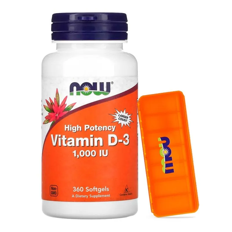 Vitamina D3 1.000UI Now Foods Vit D-3 360 Softgels Importado