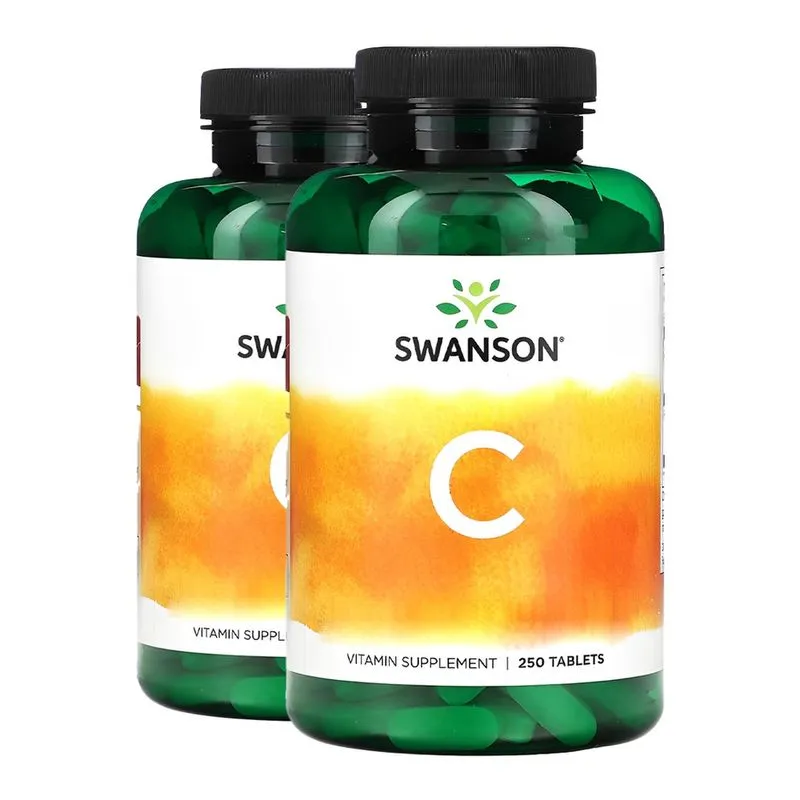 Vitamina C 1000mg Rosa Mosqueta Swanson 250Tab Importado 2un