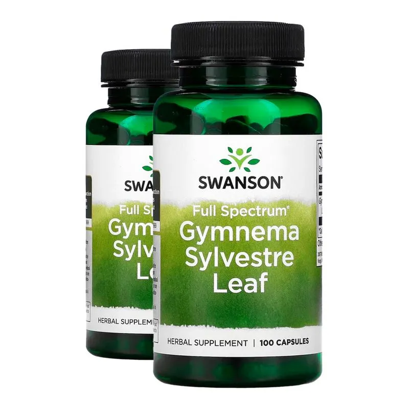 Folha Gymnema Sylvestre 400mg Swanson 100Caps Importado 2un