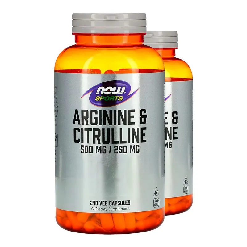 Arginine Citrulline 500/250mg Now Foods 240Cap Importado 2un