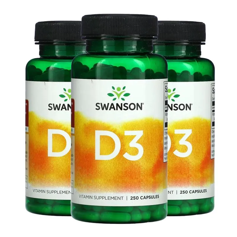 Vitamina D3 50mcg Swanson 250 Cápsulas Importado 3un