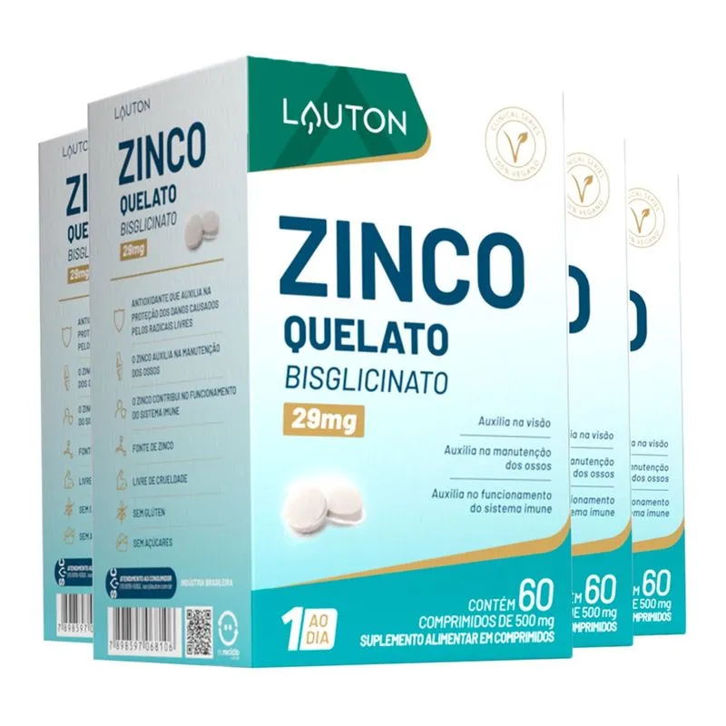 Zinco Quelato Bisglicinato Lauton 60 Comp 4un