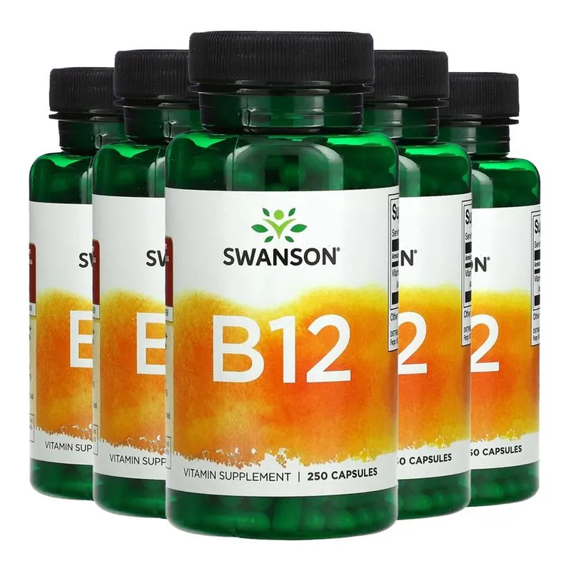 Vitamina B-12 500mcg Swanson 250 Cápsulas Importado 5un