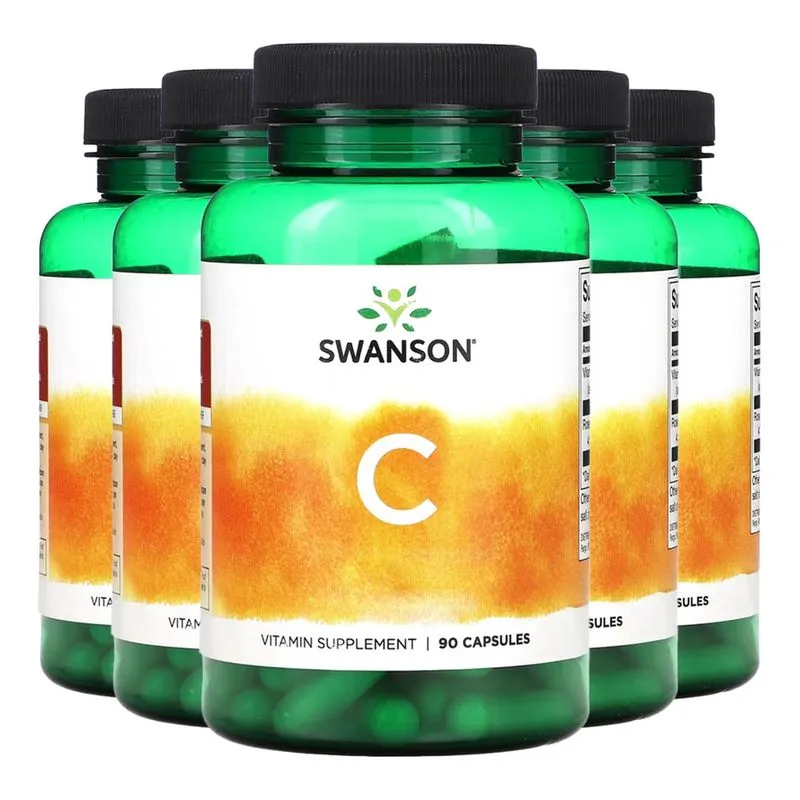 Vitamina C 1000mg Rosa Mosqueta Swanson 90Caps Importado 5un
