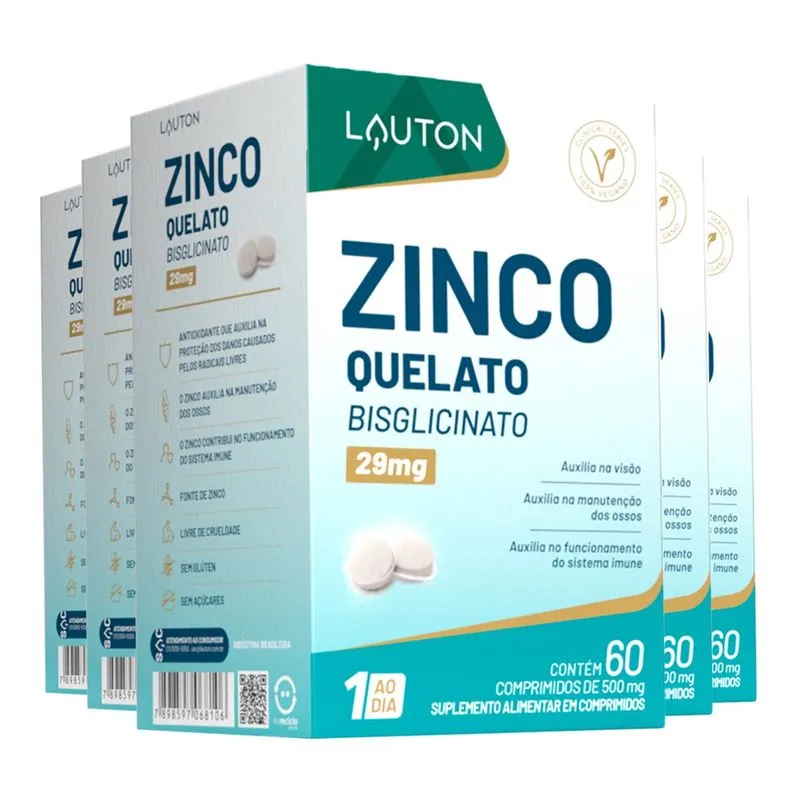 Zinco Quelato Bisglicinato Lauton 60 Comp 5un