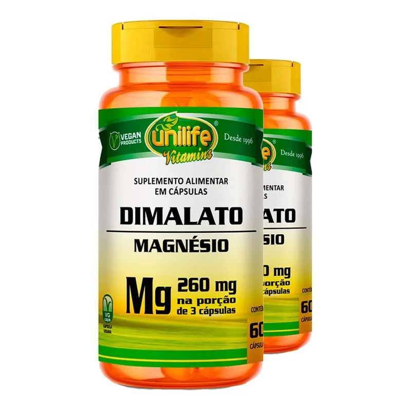 Magnésio Dimalato Unilife 60 Cápsulas 2un