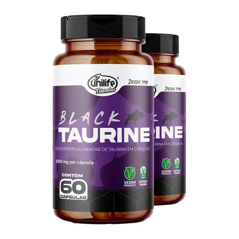 Taurina Black Unilife Taurine 60 Cápsulas 2un