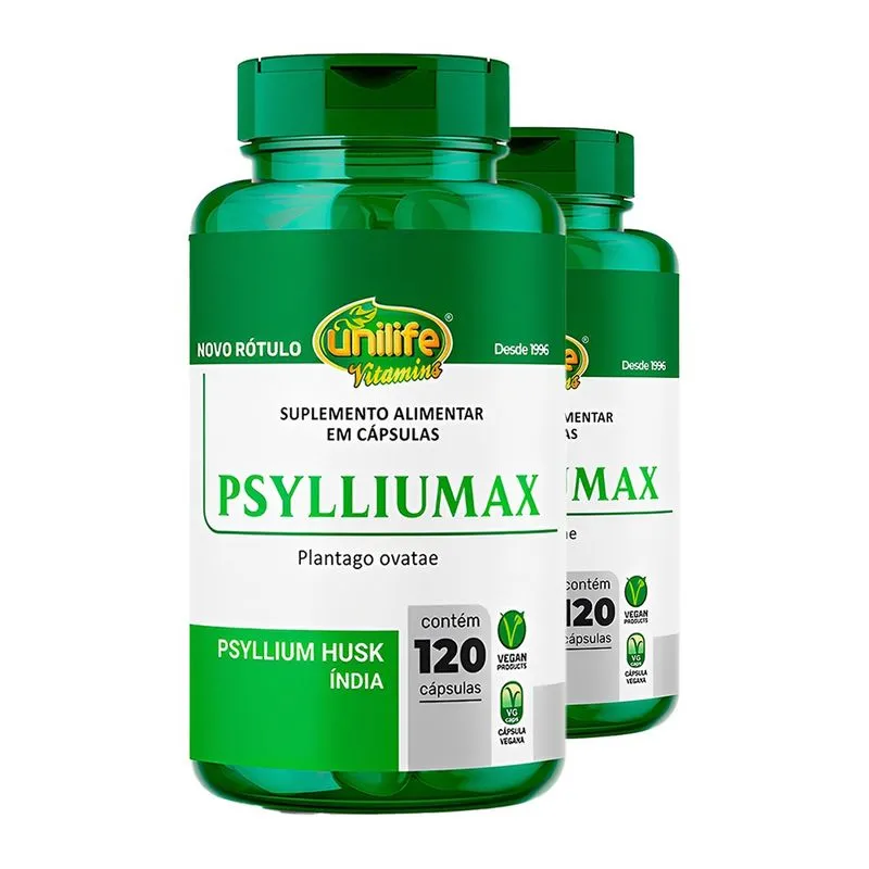 Psylliumax Unilife (Psyllium) 120 Cápsulas 2un