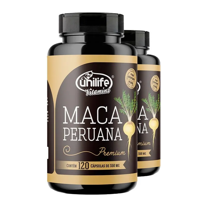 Maca Peruana Premium Unilife 120 cápsulas 2un