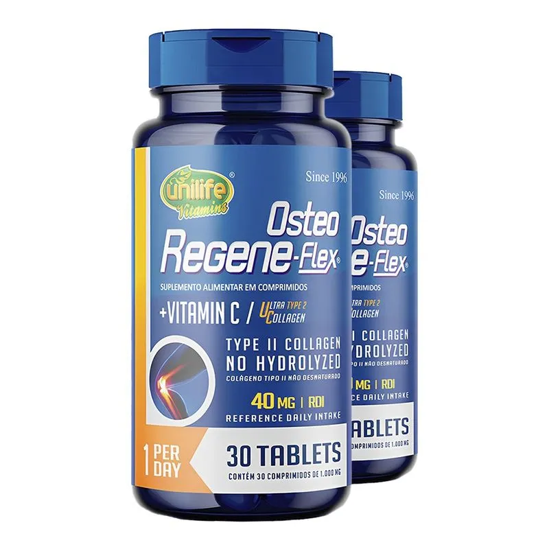 Colágeno ii + Vitamin C Unilife Osteo Regene Flex 30Comp 2un