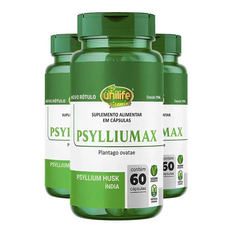 Psylliumax Unilife (Psyllium) 60 Cápsulas 3un