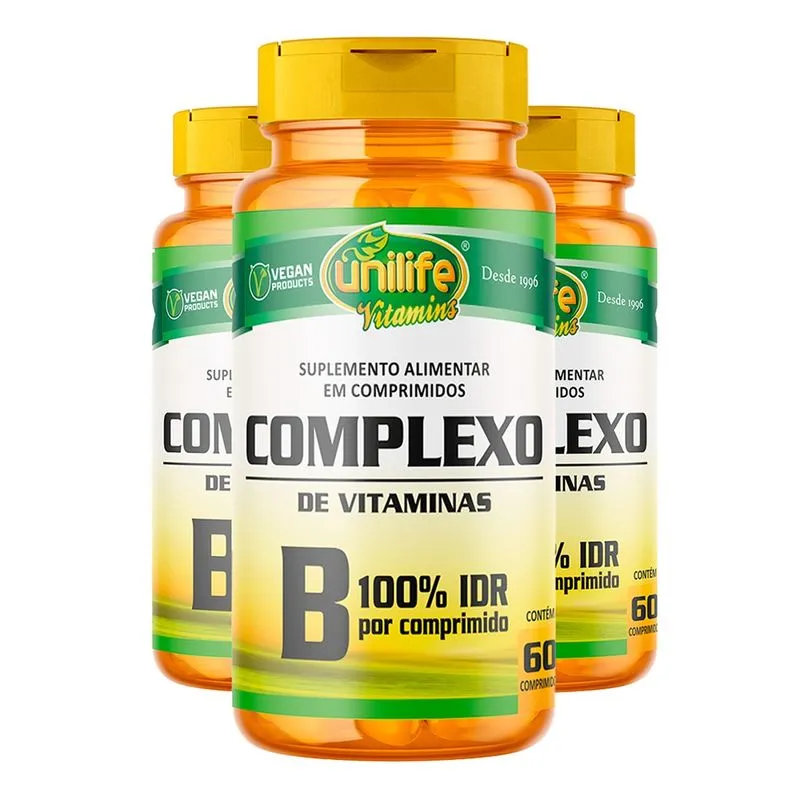Vitaminas do Complexo B Unilife 60 Comp 3un