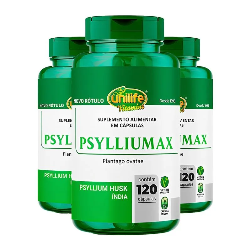 Psylliumax Unilife (Psyllium) 120 Cápsulas 3un