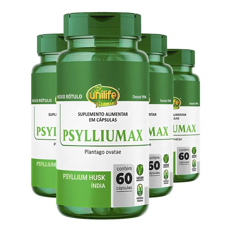 Psylliumax Unilife (Psyllium) 60 Cápsulas 4un
