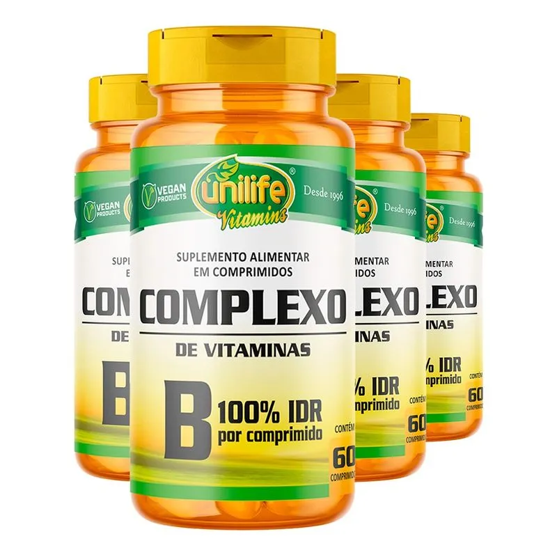 Vitaminas do Complexo B Unilife 60 Comp 4un