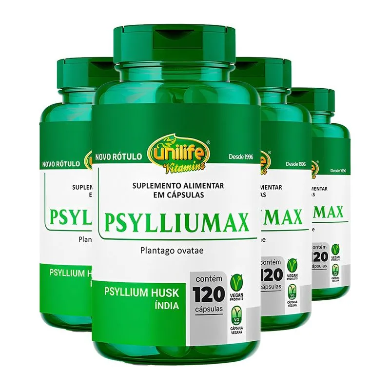Psylliumax Unilife (Psyllium) 120 Cápsulas 4un